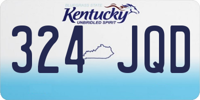 KY license plate 324JQD