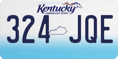 KY license plate 324JQE
