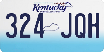 KY license plate 324JQH