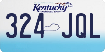 KY license plate 324JQL