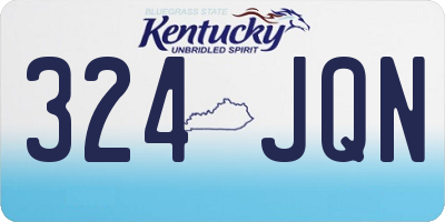 KY license plate 324JQN