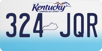 KY license plate 324JQR