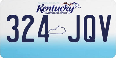 KY license plate 324JQV