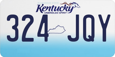 KY license plate 324JQY