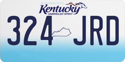 KY license plate 324JRD