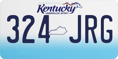 KY license plate 324JRG