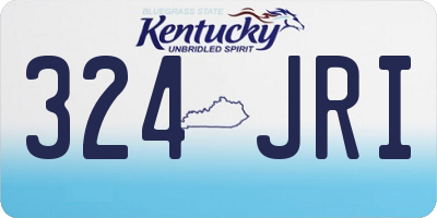 KY license plate 324JRI