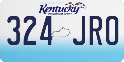 KY license plate 324JRO