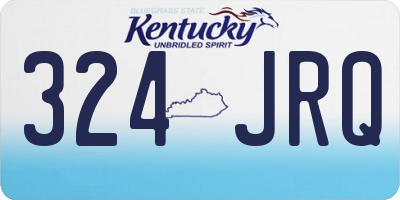 KY license plate 324JRQ