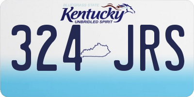 KY license plate 324JRS