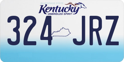 KY license plate 324JRZ