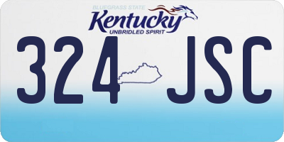 KY license plate 324JSC