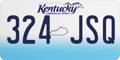 KY license plate 324JSQ