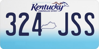 KY license plate 324JSS