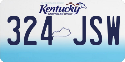 KY license plate 324JSW