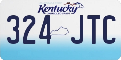 KY license plate 324JTC