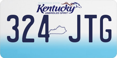 KY license plate 324JTG