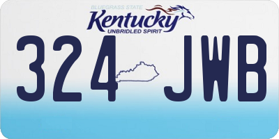 KY license plate 324JWB