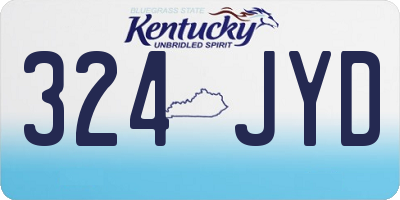 KY license plate 324JYD