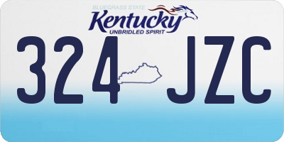 KY license plate 324JZC