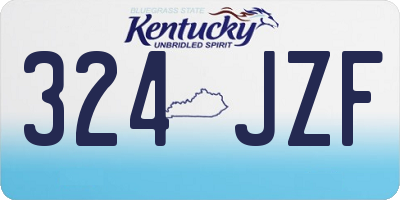 KY license plate 324JZF