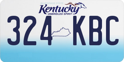 KY license plate 324KBC
