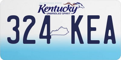 KY license plate 324KEA
