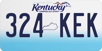 KY license plate 324KEK