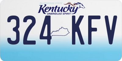 KY license plate 324KFV