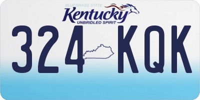 KY license plate 324KQK