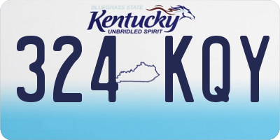 KY license plate 324KQY