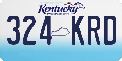 KY license plate 324KRD