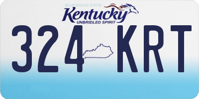 KY license plate 324KRT
