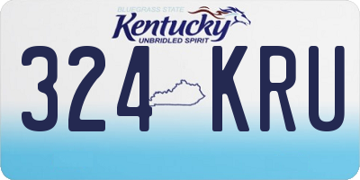 KY license plate 324KRU