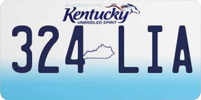 KY license plate 324LIA
