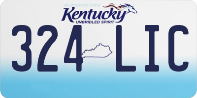 KY license plate 324LIC