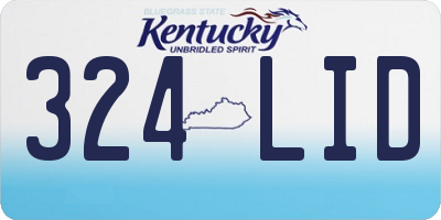 KY license plate 324LID