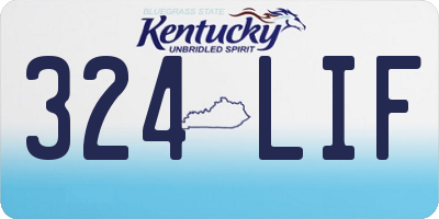 KY license plate 324LIF