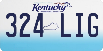 KY license plate 324LIG