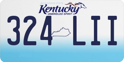 KY license plate 324LII