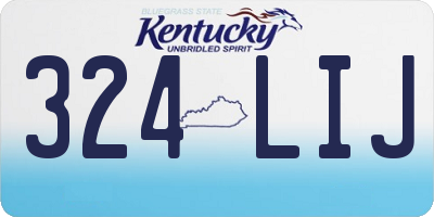 KY license plate 324LIJ