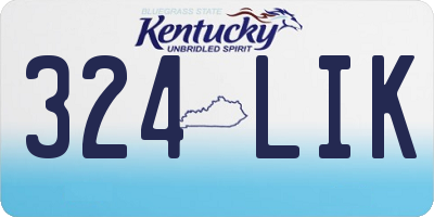 KY license plate 324LIK