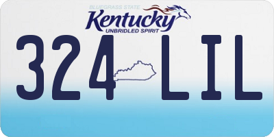 KY license plate 324LIL