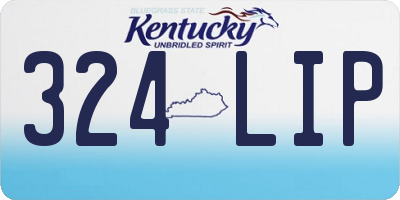 KY license plate 324LIP