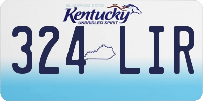 KY license plate 324LIR