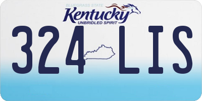 KY license plate 324LIS