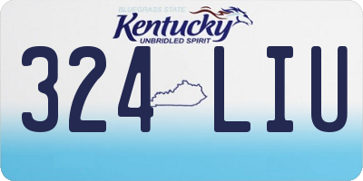 KY license plate 324LIU