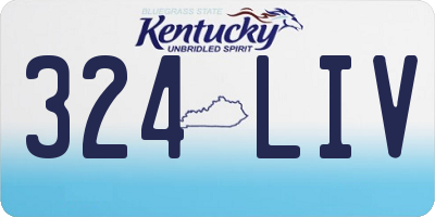 KY license plate 324LIV
