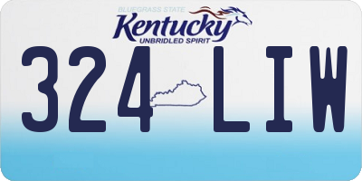 KY license plate 324LIW