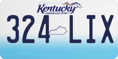 KY license plate 324LIX
